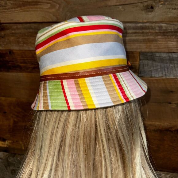 🧡💚 Coach Multicolor striped bucket hat - Picture 5 of 11